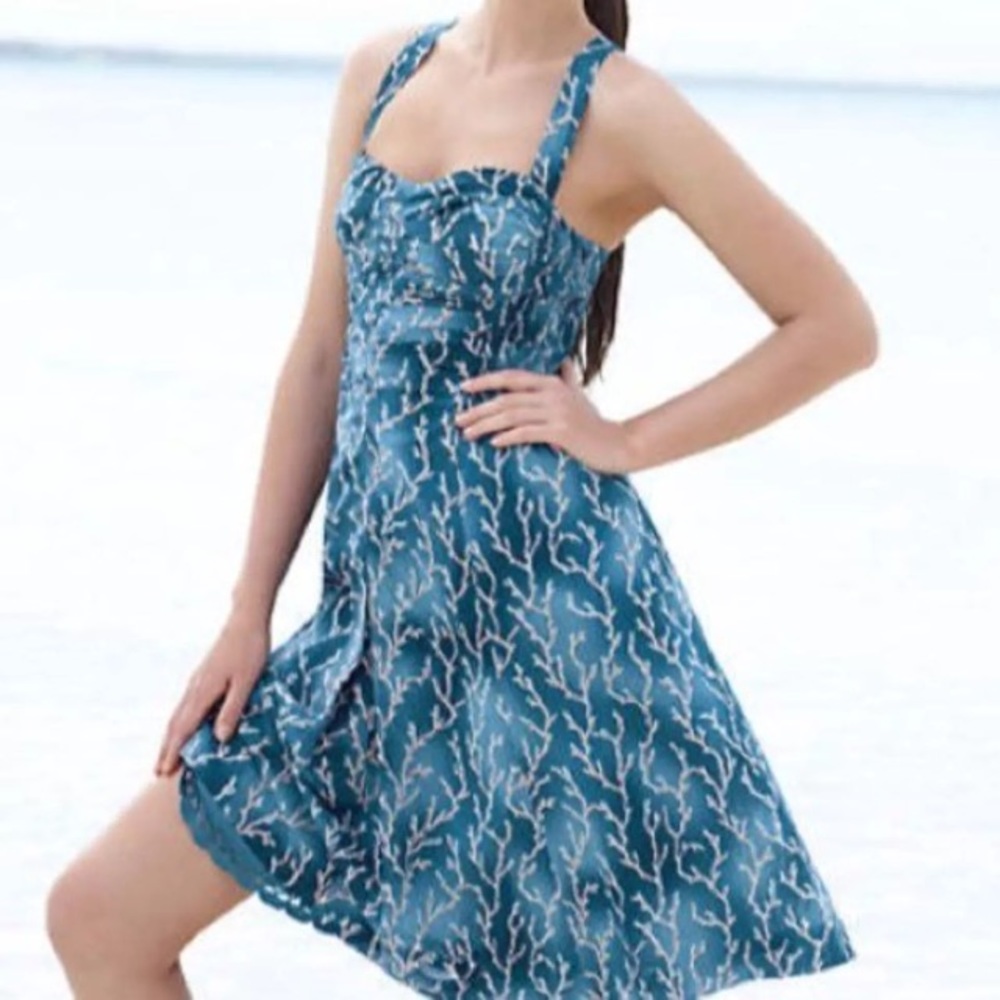 Anthropologie HD in Paris Ocean Coral Dress